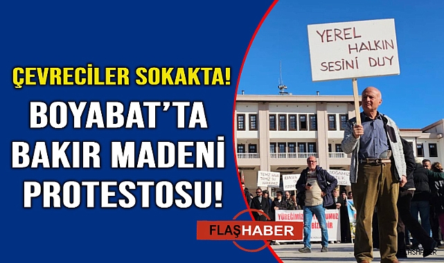 Boyabat'ta bakır madeni protestosu