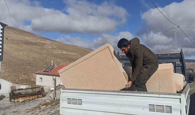 Bünyan Belediyesi'nden yangında mağdur olan aileye destek