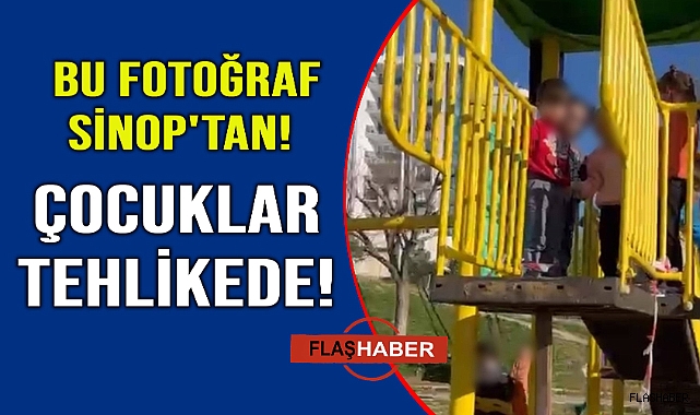 Çocuk parkında büyük tehlike