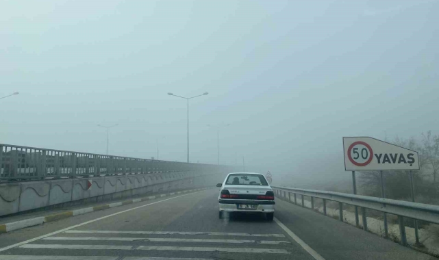 Çorum'da yoğun sis ulaşımı olumsuz etkiledi