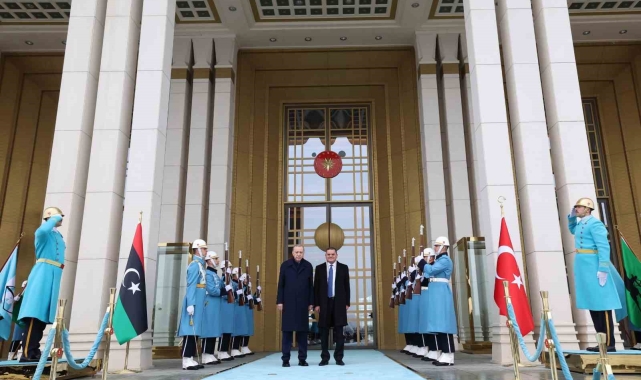 Cumhurbaşkanı Erdoğan, Libya Millî Birlik Hükümeti Başbakanı Dibeybe'yi kabul etti