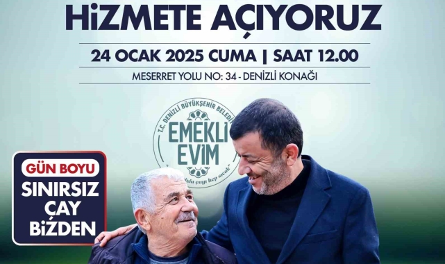Denizli Emekli Evim hizmete açılıyor