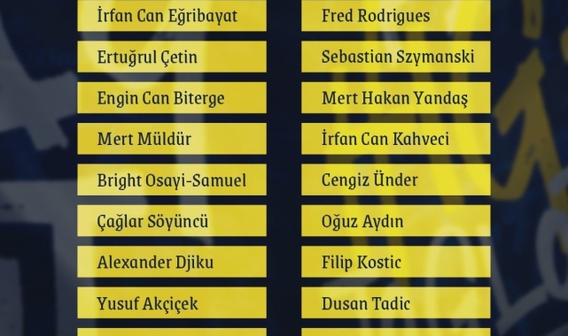 Fenerbahçe'nin, Adana Demirspor kamp kadrosu açıklandı
