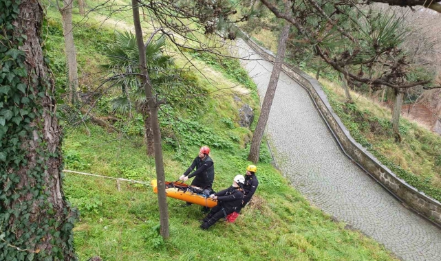 Giresun Kalesi'nde arama-kurtarma eğitim gerçekleştirildi