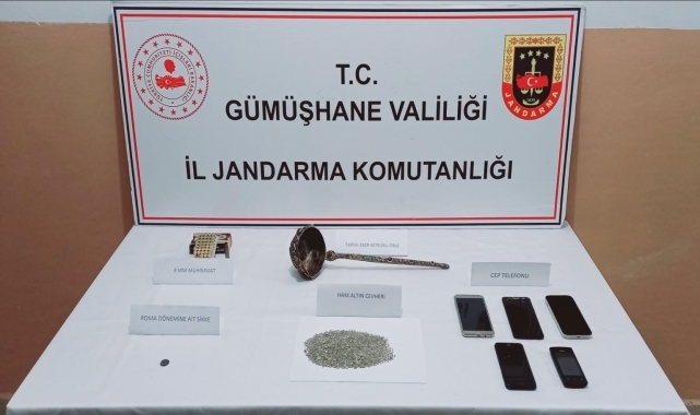 Gümüşhane'de tarih eser kaçakçılığı operasyonu