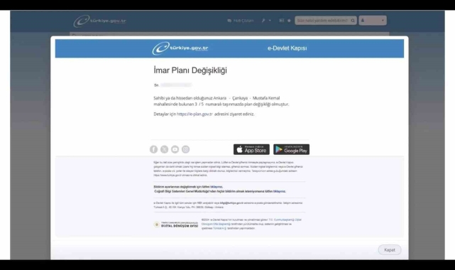 İmar planları artık 'e-Plan'la cepte