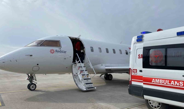 Kalp hastası çocuk ambulans uçakla İzmir'e sevk edildi