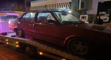 Karabük'te polisin "dur" ihtarına uymayan alkollü sürücü kovalamacayla yakalandı