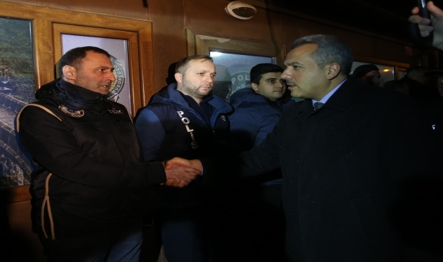 Karadeniz'de yeni yıla görev başında giren personel ziyaret edildi