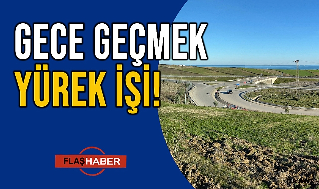 Karanlıkta kalan otoyol tehlike saçıyor