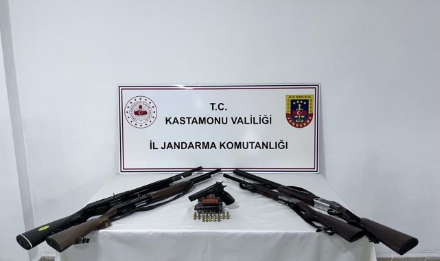 Kastamonu'da çok sayıda silah ele geçirildi
