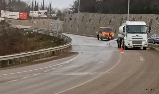 Kazalarla gündeme gelen yol daha güvenli hale getirildi