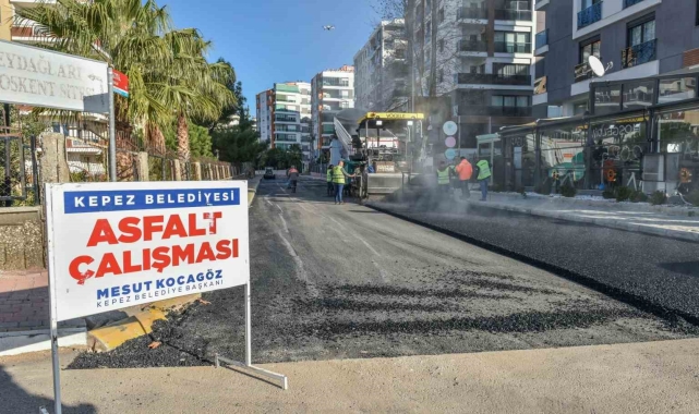Kepez'de altyapı kazıları sebebiyle bozulan asfalt yenilendi