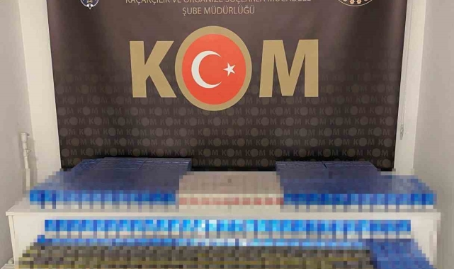Kocaeli'de bin 350 paket gümrük kaçağı sigara ele geçirildi