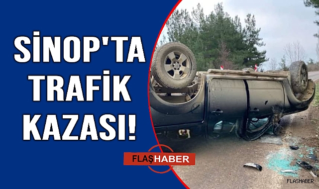 Kontrolden çıkan araç takla attı