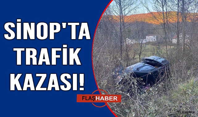 Kontrolden çıkan otomobil şarampole yuvarlandı