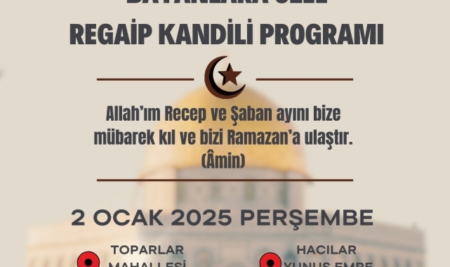 Köyceğiz'de Regaip Kandili nedeniyle programlar düzenlenecek