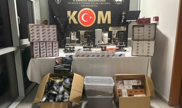 Kütahya'da kaçak tütün operasyonu