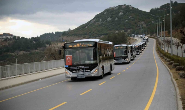 Muğla Büyükşehir Belediyesi filosuna 35 yeni otobüs dahil etti