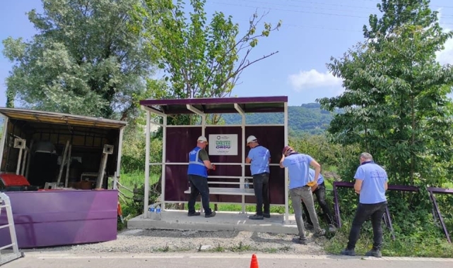Ordu'da hükümlüler tarafından bin 500 adet durak üretildi