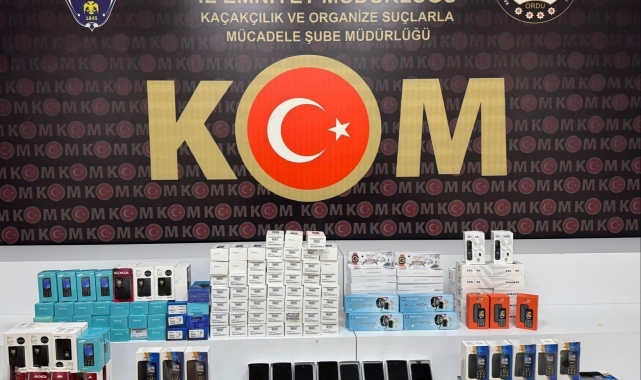 Ordu'da kaçak cep telefonu operasyonu