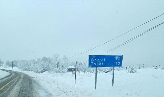 Ordu'nun yüksek kesimlerinde kar yağışı