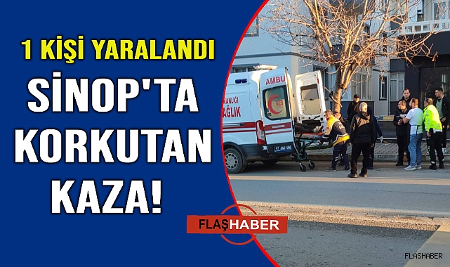 Otomobil yayaya çarptı:1 yaralı