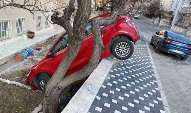 Otomobilini park ederken bahçeye düştü: 1 yaralı