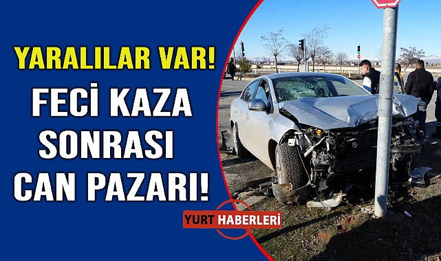 Otomobiller çarpıştı: 6 yaralı