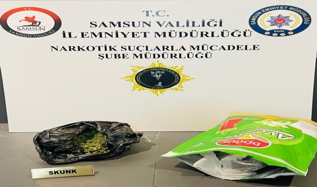 Samsun'da 265 gram sentetik ecza ele geçirildi