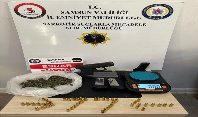 Samsun'da uyuşturucu ve silah operasyonunda 1 kişi gözaltına alındı