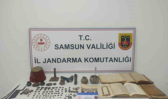 Samsun'da jandarma tarihi eser ele geçirdi