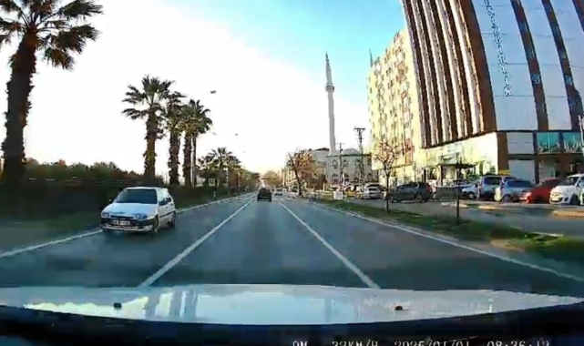 Samsun'da ters yönde giden otomobile 9 bin 267 TL ceza