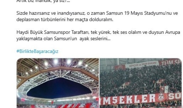 Samsunspor Başkanı Yıldırım, Avrupa ateşinin fitilini yaktı