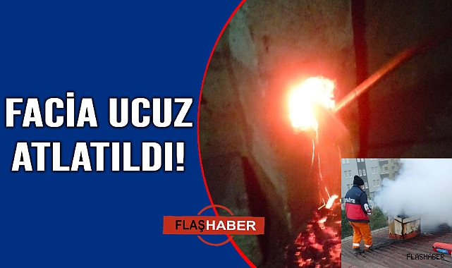 Sinop'ta bacadan çıkan dumanlar korkuttu