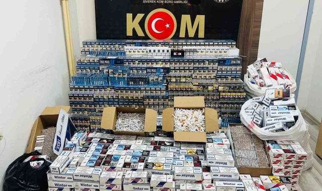Siverek'te binlerce paket kaçak sigara ele geçirildi