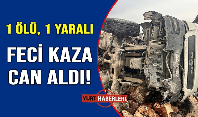 Sondaj aracı devrildi:1 ölü, 1 yaralı