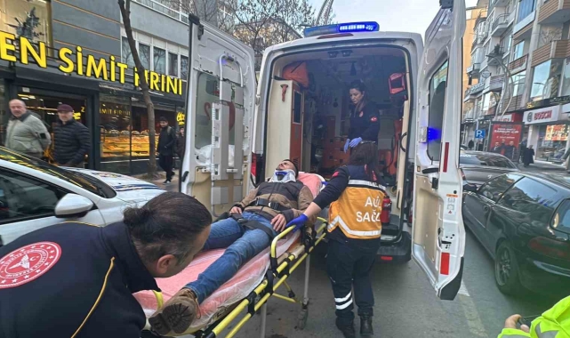 Trafiğe kapatılan caddede kaza: 1 yaralı