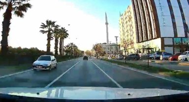 Trafikte şok görüntü