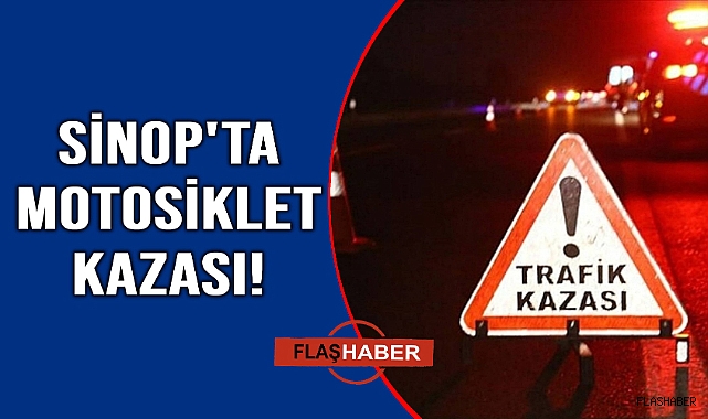 Virajı alamayan motosiklet devrildi