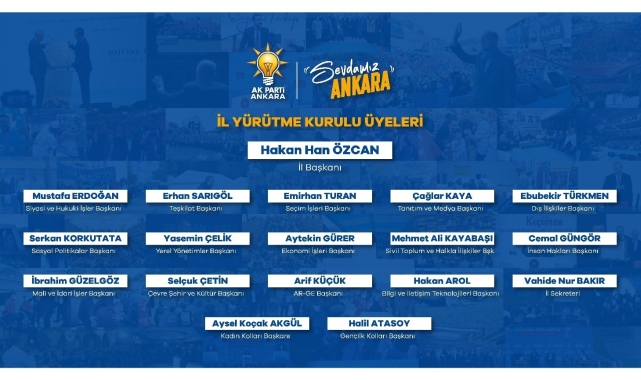 AK Parti Ankara İl Yürütme Kurulu listesi açıklandı