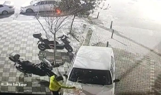 Araçlara kireçle zarar veren çocuklar yakalandı