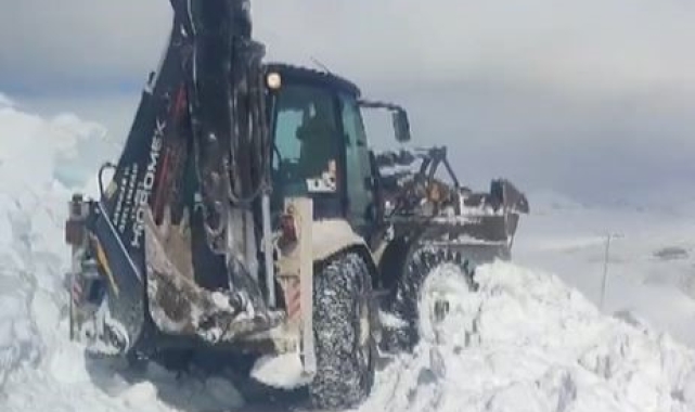 Ardahan'da köy yoluna çığ düştü