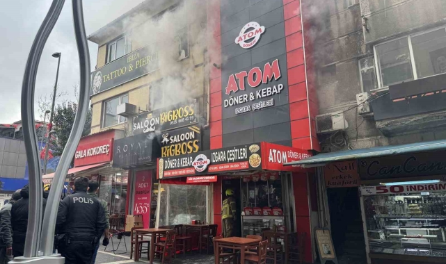 Bandırma'da dönerci dükkanında yangın paniği