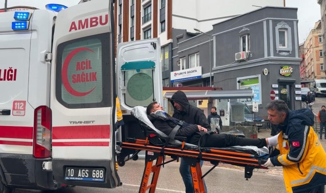 Bandırma'da trafik kazasında 1 kişi yaralandı