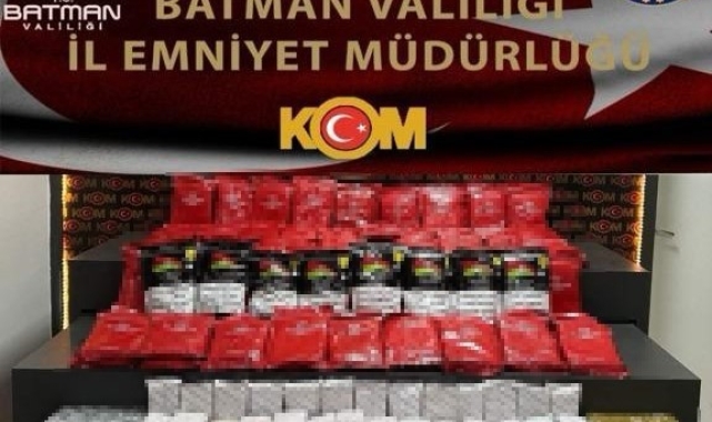 Batman'da nargile tütünü ve elektronik sigara ele geçirildi