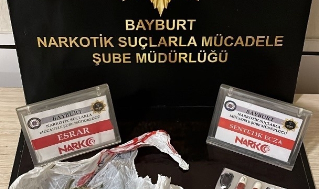 Bayburt'ta 2 kişiye uyuşturucu madde kullanmaktan işlem yapıldı