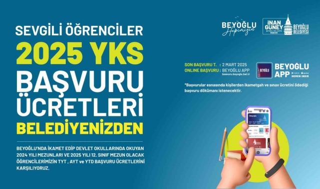Beyoğlu Belediyesi'nden öğrencilere YKS desteği