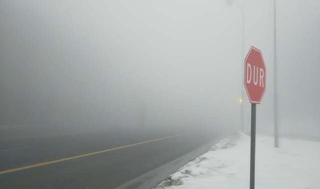 Bolu Dağı'nda sis nedeniyle görüş mesafesi düştü