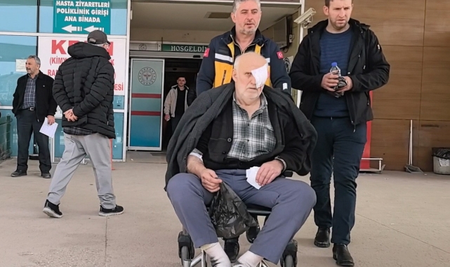 Boya tüpü patladı yaşlı adam gözünden yaralandı